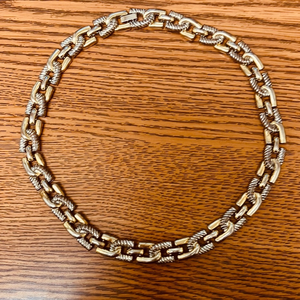 Elegant Gold and Silver Chain Necklace
